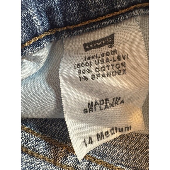 Levis 529 Women’s Curvy Stretch Jeans Size 14 Blue Boot Cut Mid Rise - Picture 8 of 15